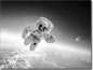Preview: Glasbild Astronaut im All