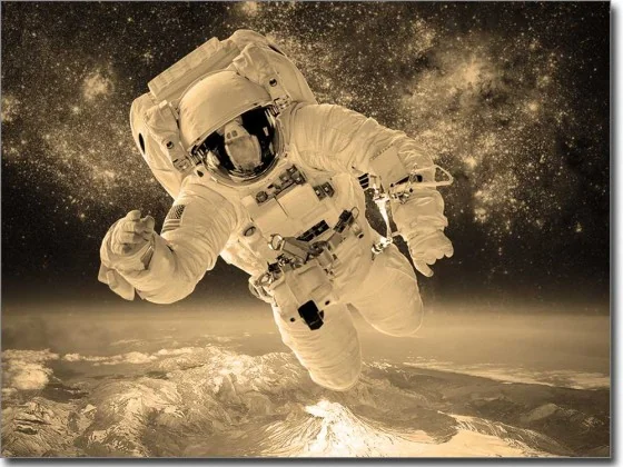 Fensterbild Astronaut