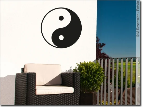 Außenwandtattoo Yin & Yang Zeichen