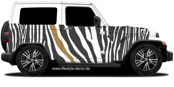 Autoaufkleber Safari im Zebra Look