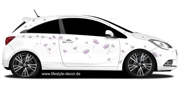 Sticker fürs Auto mit Pusteblumen