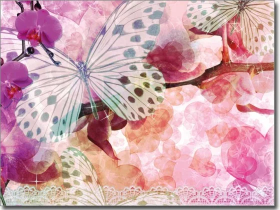 Glasbild Schmetterling