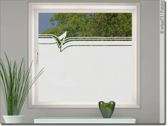Folie für Fenster Modern Art als Sichtschutz
