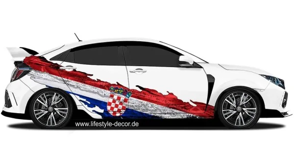 Autoaufkleber Flagge Kroatien
