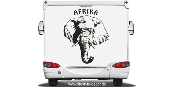 Sticker fürs Wohnmobil Afrika Elefant