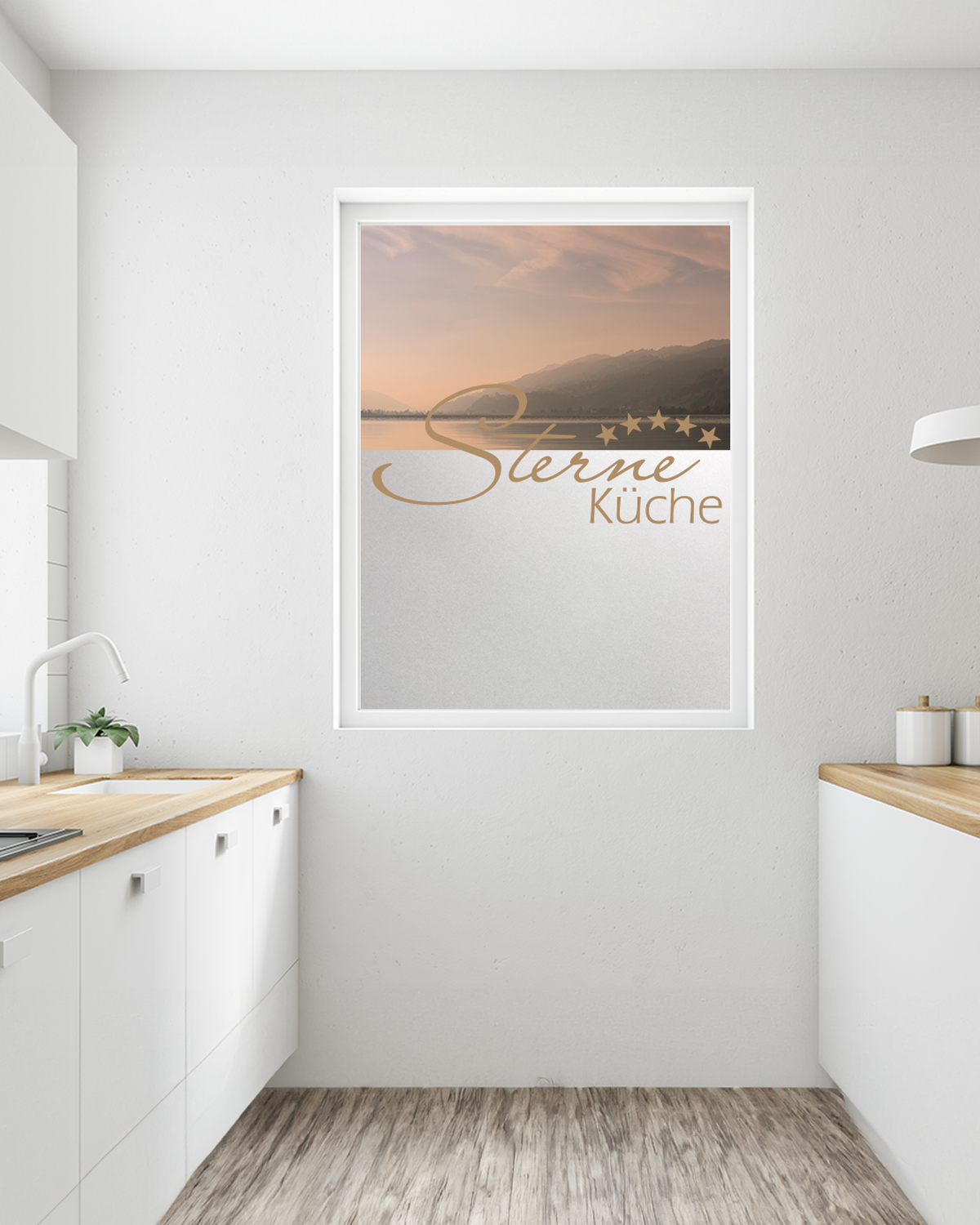 Gestaltungsidee mit Glasfolie und Wandtattoo