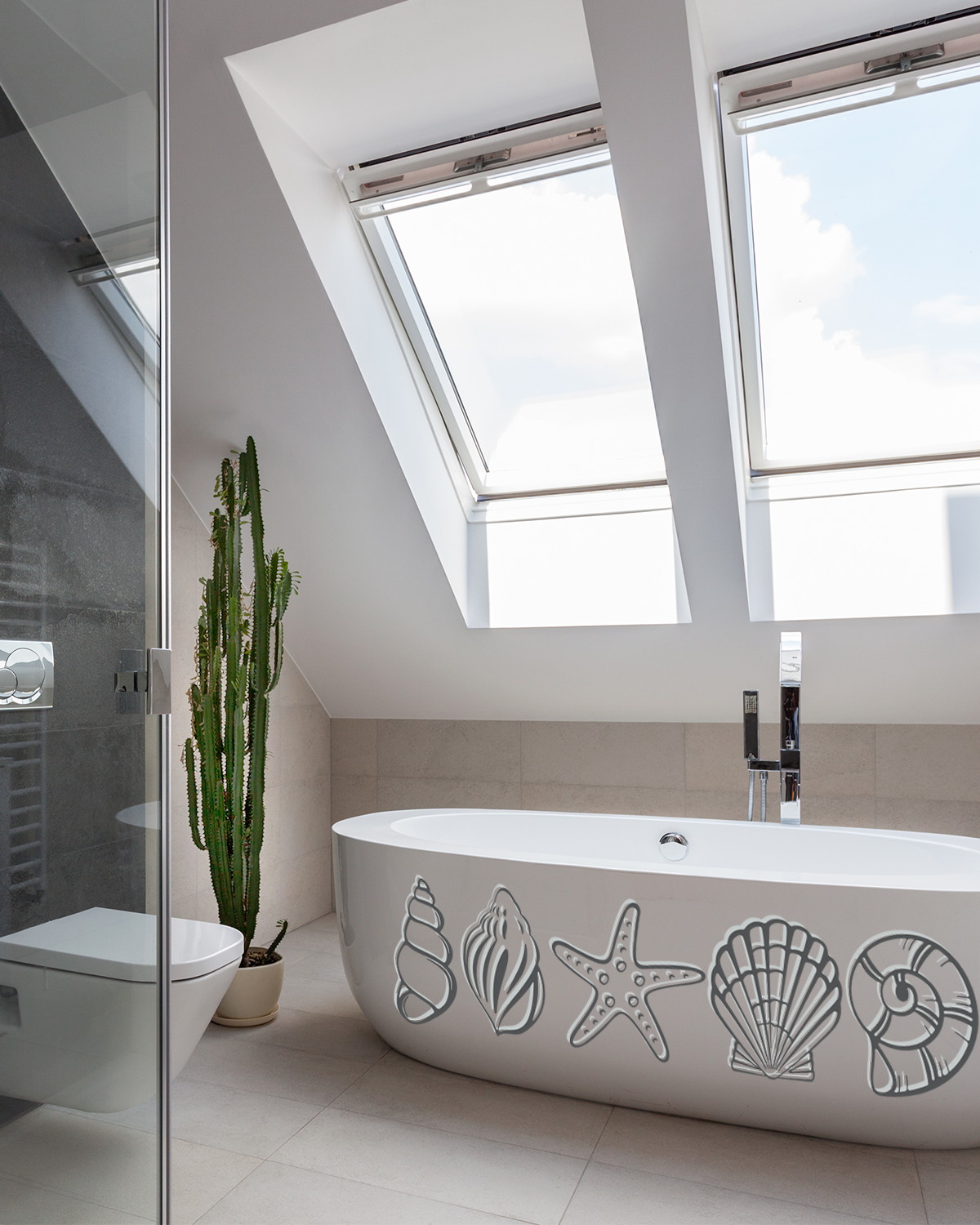 Gestaltungsidee für Badmöbel und Badewanne