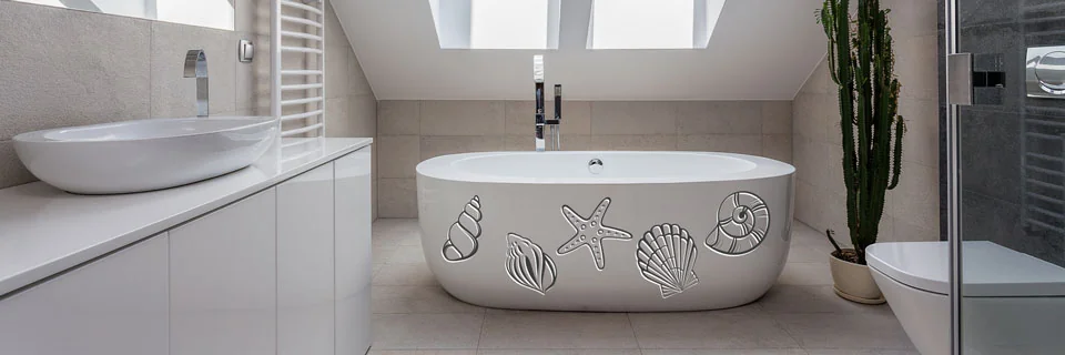 Gestaltungsidee für Badmöbel und Badewanne