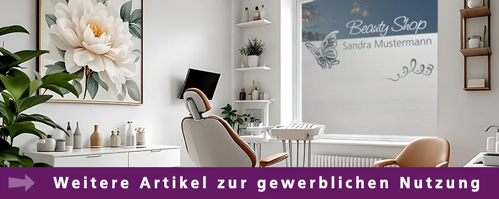 Hinweis Sichtschutz Gewerbe