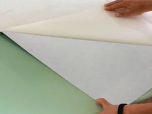 Montageanleitung Glastattoos Trägerpapier entfernen
