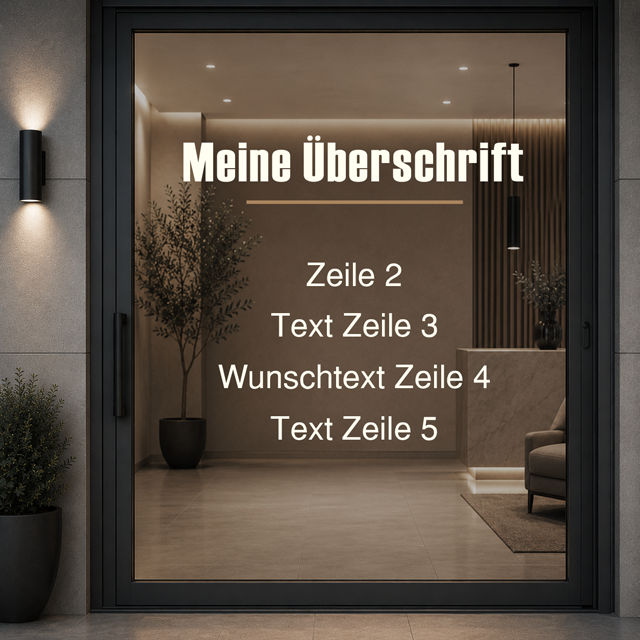 Glastattoos für Gewerbe