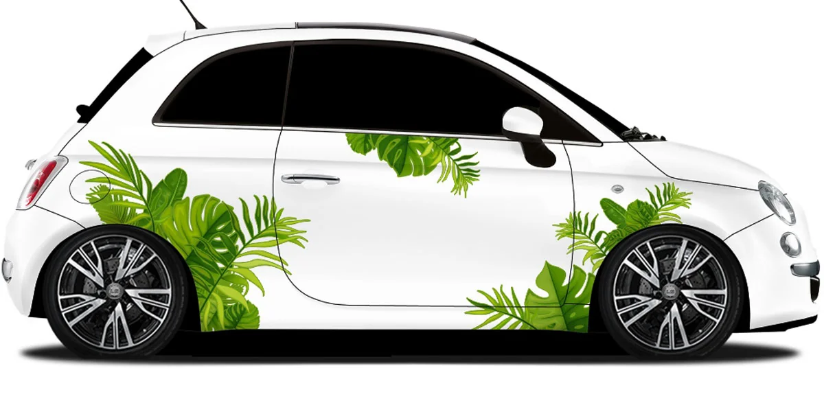 Autoaufkleber mit Pflanzenmotiven
