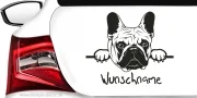 Preview: Autofolie Hundekopf Französische Bulldogge