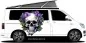 Preview: Autoaufkleber Totenkopf mit Blumenranken