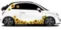 Preview: Aufkleber Sonnenblumen Dekorset auf PKW Fahrzeugseite