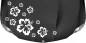 Preview: Aufkleber Set Hibiskusblüten auf dunkler Motorhaube - Ansicht Farbauswahl