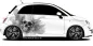 Preview: Autodekor Totenschädel Smoke auf Fahrzeugseite PKW in Wunschfarbe