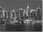 Preview: Glasbild mit New Yorker Skyline in sw