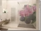Preview: transparentes Fensterfoto mit Orchideenbüte in pink