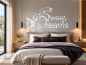 Preview: Wandtattoo Schlafzimmer Sweet Dreams über Bett