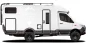 Preview: Aufkleber Reisemobil Spruch Abenteuer auf hellem Wohnmobil - Ansicht Farbauswahl