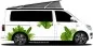 Preview: Aufkleber Dschungel Pflanzen Dekor Set auf weißem Van