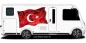 Preview: Aufkleber Fahne von der Türkei auf Fahrzeugseite von Wohnmobil