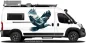 Preview: Autoaufkleber Adler mit Berglandschaft auf Reisemobil