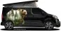 Preview: Autoaufkleber Bär Walddesign auf dunklem Van