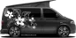 Preview: Autoaufkleber mit Blumen Ornament und Schmetterling auf dunklem Camper - Ansicht Farbauswahl