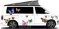 Preview: Autoaufkleber Bunte Schmetterlinge XXL Set auf weißem Van