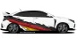 Preview: Autoaufkleber mit Deutschland Fahne auf Fahrzeugseite von hellem Auto
