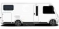 Preview: Autoaufkleber Eigene Grafik einfarbig - Ansicht Farbauswahl auf hellem Wohnmobil
