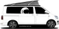 Preview: Autoaufkleber Eigene Grafik einfarbig - Ansicht Farbauswahl auf hellem Campervan
