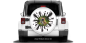 Preview: Autoaufkleber Eigenes Foto Klecks auf dem Heck von einem Jeep