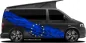 Preview: Autoaufkleber Europa für Auto und Wohnmobil auf Fahrzeugseite von dunklem Campervan