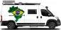 Preview: Autoaufkleber Fahne von Brasilien als Silhouette auf Fahrzeugseite von Camper