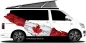 Preview: Autoaufkleber Flagge von Kanada auf Fahrzeugseite von Camper