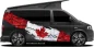 Preview: Autoaufkleber Flagge von Kanada auf Fahrzeugseite von dunklem Campervan