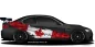 Preview: Autoaufkleber Flagge von Kanada auf Fahrzeugseite von dunklem Auto
