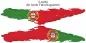 Preview: Portugiesische Flagge als Aufkleber für die Fahrer- und Beifahrerseite
