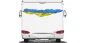Preview: Autoaufkleber Flagge der Ukraine auf dem Heck von Wohnmobil oder Wohnwagen