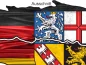 Preview: Autoaufkleber Flagge vom Saarland - Ansicht Ausschnitt