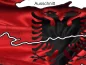 Preview: Autoaufkleber Flagge von Albanien - Ansicht Ausschnitt