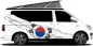 Preview: Autoaufkleber mit der Flagge von Südkorea auf Fahrzeugseite von Camper