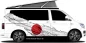 Preview: Autoaufkleber japanische Flagge auf Fahrzeugseite von Camper