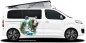 Preview: Autoaufkleber Landschaftsdesign Bär auf weißem Van