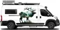 Preview: Autoaufkleber Landschaftsmotiv Hirsch auf weißem Reisemobil