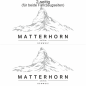 Preview: Autoaufkleber Matterhorn - Ansicht zweiseitig für beide Fahrzeugseiten