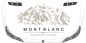 Preview: Autoaufkleber Mont Blanc auf heller Motorhaube